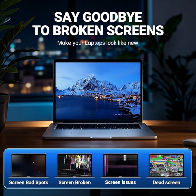 Screen Replacement for MacBook Pro 13.3 A2338 M1 M2 Retina EMC 3578 EMC 8162 MYD83 MYD92 MYDA2 MYDC2 MNEQ3 MNEP3 2560x1600 Full LCD Retina Display Assembly with Fix Kit（Grey）