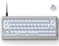 IQUNIX EV63 Hall Effect Gaming Keyboard 60% | Magnetic X Ultra Switch 0.01mm Rapid Trigger 0.125ms Latency 8kHz Polling Adjustable Actuation CNC Aluminum for FPS(Silver Knight)