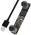 High Speed 210fps USB Camera with Global Shutter 800P Synchronization Dual Lens Monochrome B/W Camera Plug and Play for 3D Printing PC Lightburn QR Code Scanning VR and Face Recognition