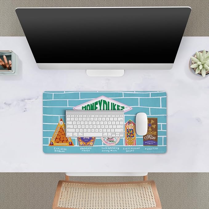 Head Case Designs Officially Licensed Harry Potter Honeydukes Graphics 23.62 x 11.81 x 0.12 inches (600 x 300 mm) - L Gaming Office Desk PC Keyboard Mouse Mat Pad
