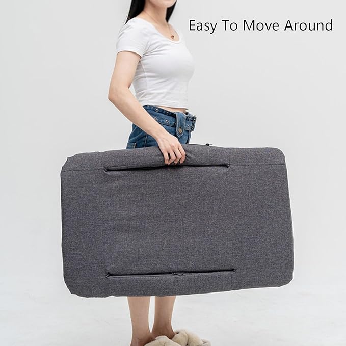 Floor Chair with Back SupportReading Chair with Armrests Ergonomic Folding5 Adjustable Positionfor Watching TV(Black)