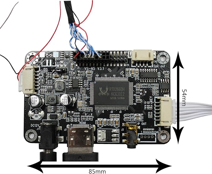 VSDISPLAY 5 ZJ050NA-08C 5 inch 640X480 LCD Screen Work with LCD Controller Driver Board VS-N5V3.1 AT050TN22 Replacement Screen
