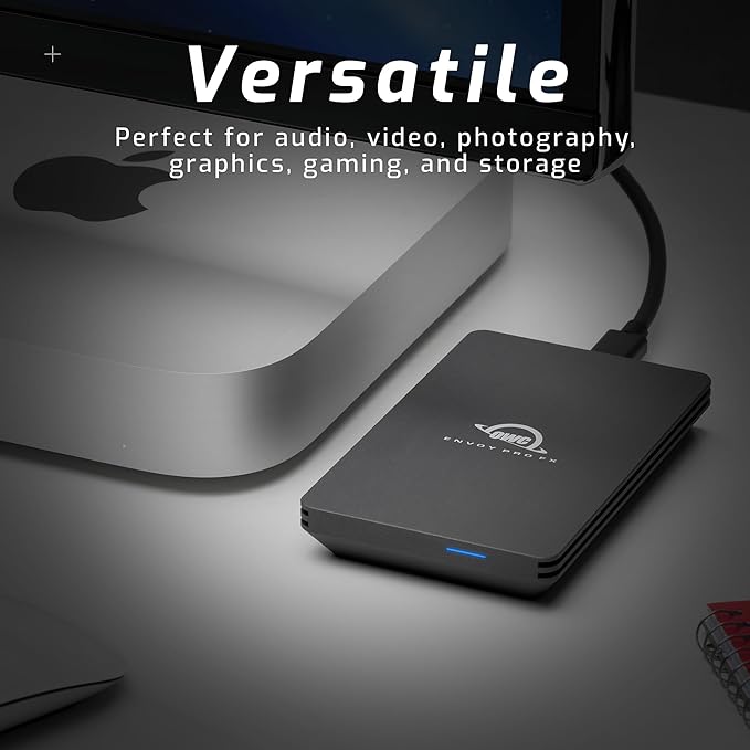 OWC 2TB Envoy Pro FX Portable Rugged External NVMe M.2 SSD Drive Thunderbolt 3 USB3.2 USB-C up to 2800MB/s speeds Drop/Shock Resistant Compatible with Mac and PC