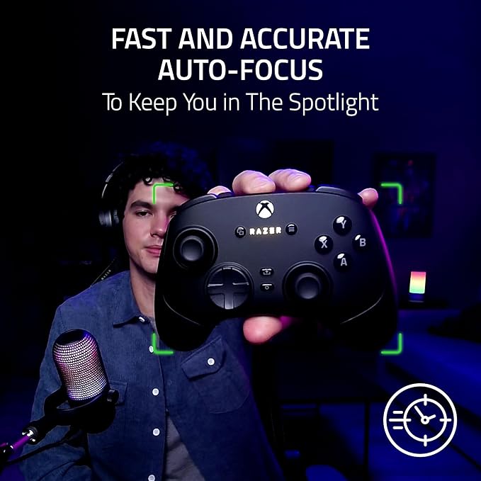 Razer Kiyo V2 X Streaming Webcam: 1440p 60 FPS - Auto Focus - Built-in Microphone - Wide Angle Lense - Integrated Privacy Shutter - Works with OBS Xsplit Streamlabs Discord Zoom Teams - Black