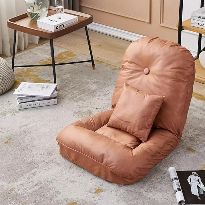 ELEFOCUS Folding Lazy Floor Sofa Extra Thick and Long Floor Sofa Easily Folding No Assembly Required(A)