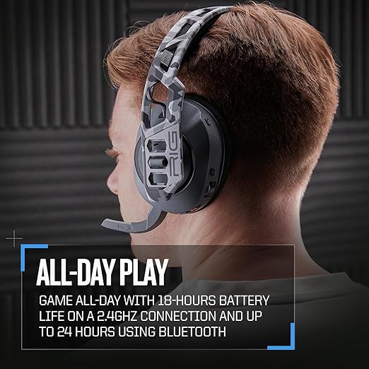 RIG 600 PRO HS Dual Wireless Multiplatform Gaming Headset with 2.4GHz/Bluetooth for PlayStation PS4 PS5 Nintendo Switch Switch 2 PC USB Steam Deck Android iPhone - Arctic Camo