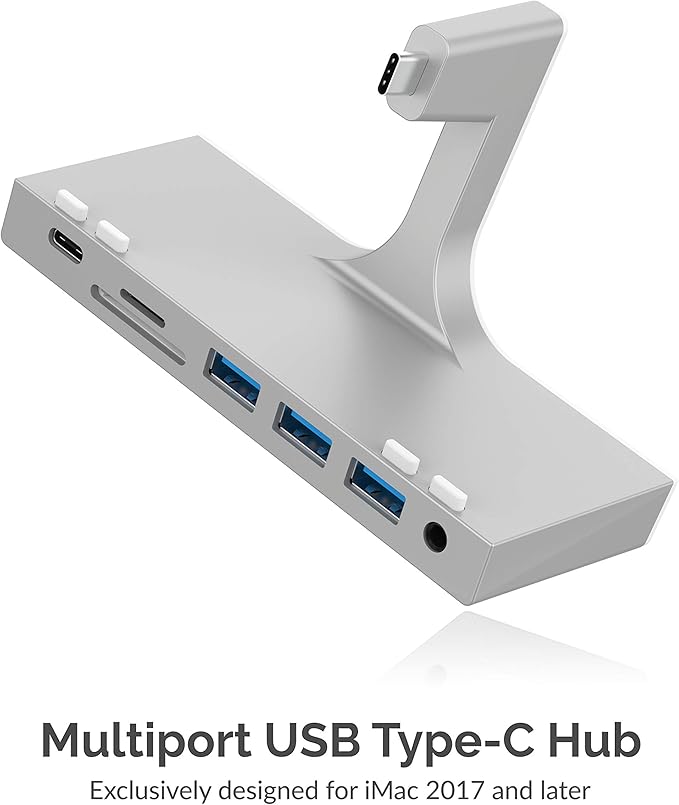 SABRENT Multi Port iMac Hub with Front Access USB Ports SD/Micro SD Card Reader 3.5mm Headphone Jack and Rear HDMI 2.0 Output (iMac 2017 to 2020) (HB-SIMC)