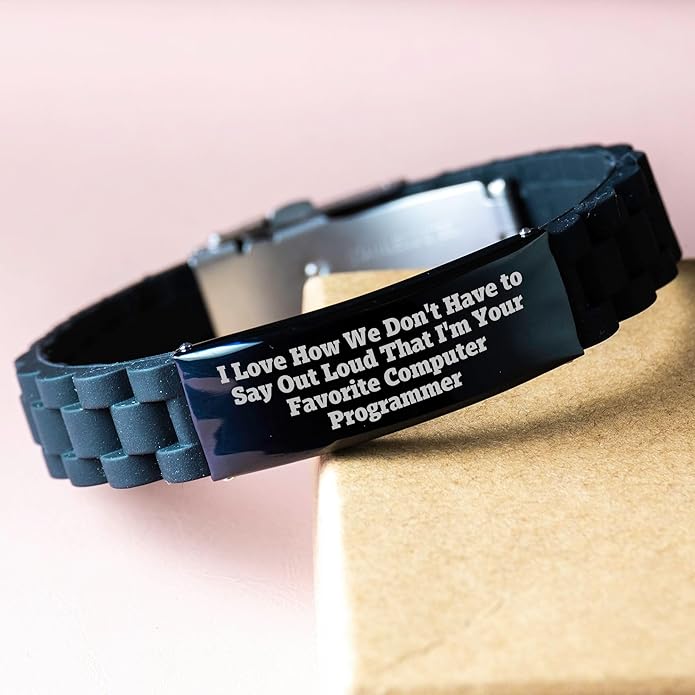 Funny Computer Programmer Glide lock Clasp Bracelet Gifts from Friends to Loved Ones This Christmas