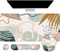 LATEEFAH Mouse Pad with Wrist Rest Large Mouse Pad Ergonomic Gaming Desk Pad Keyboard Wrist Rest Set 4-in-1 Desk Mat Keyboard Mat for Home Office