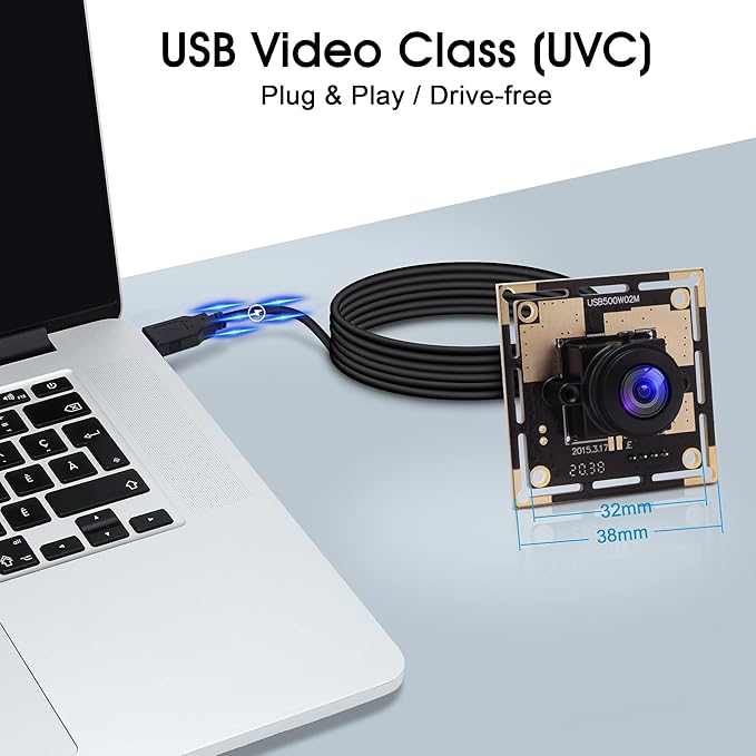 SVPRO 170 Degree Wide Angle 5 Megapixel Fisheye Lens USB Webcam Camera Module for Portable Video System