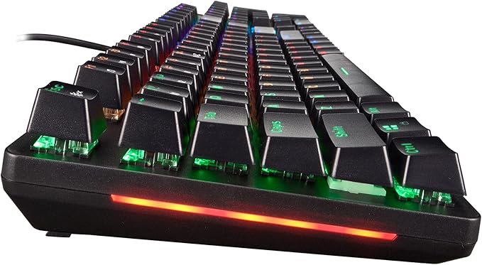 acer Nitro Gen 2 Wired Gaming Keyboard - RGB Illuminated Keyboard | 100% Anti-Ghosting (N-Key Rollover) | Mechanical Axis | Ergonomic Arc Keycaps | Embedded Multimedia Keys (Pack of 1)