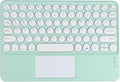 Wireless Bluetooth Keyboard10 inch Portable Rechargeable Keyboard with Touchpad Ultrathin BluetoothKeyboard for iOS/Android/Windows Tablet Computer and Phone Universal(Green)