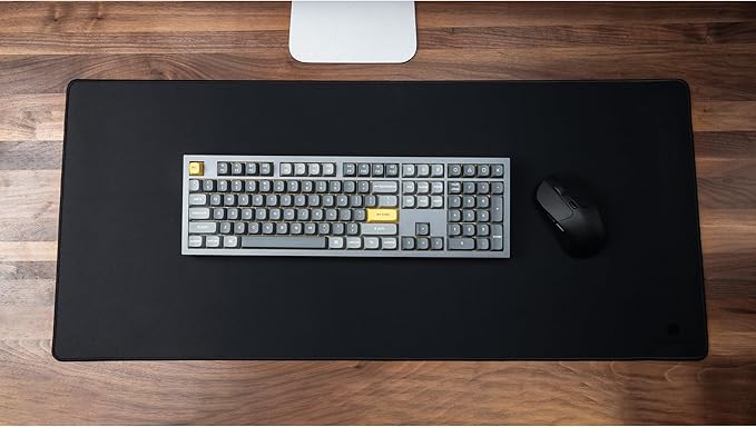 Keychron XL Gaming Mouse Pad Desk Mat 35.4 × 15.7 Soft Micro-Weave Surface Non-Slip Rubber Base Anti-Fray Stitched Edges Extended Large Mousepad for Gaming &amp Office – Black