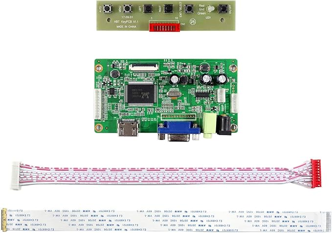 VSDISPLAY VGA LCD Controller Board VS-RTD2556HV-V1 Work for 1366x768 B116XAN02.0 B116XAN02.2 M133NWN1 R1 R3 R4 M140NWR4 R1 R2 B156XTN03.1 B156XTN03.3 B116XAN02.4 30 Pin EDP WLED LCD Screen