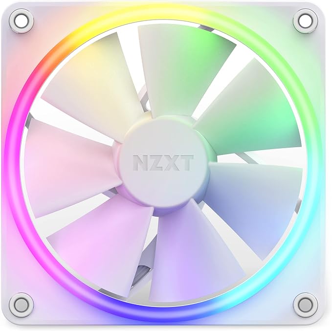 NZXT Internal USB Hub 3 - AC-IUSBH-M3-4 Internal USB 2.0 Ports - 3M Dual Lock Tapes &amp F120 RGB Fans - RF-R12SF-W1 - Advanced RGB Lighting Customization - Whisper Quiet Cooling