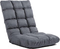 Folding Floor Gaming Chair with Back Support 14-Position Adjustable Recliner - Padded Cushion with Breathable Linen &amp Cotton Blend for Adults &amp Kids Perfect for Gaming Reading &amp Meditat