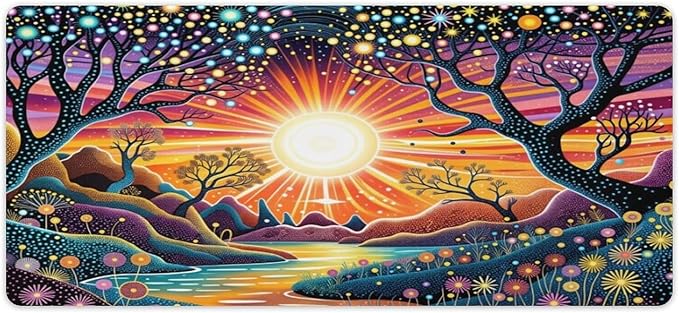 Tree of Life Mouse Pad Gaming Mousepad 36 x 16 Inch Large Desk Mat Keyboard Pads Extend Long XL Mouse Mat with Non-Slip Base Desk Accessories for Home Office Keyboard Mouse