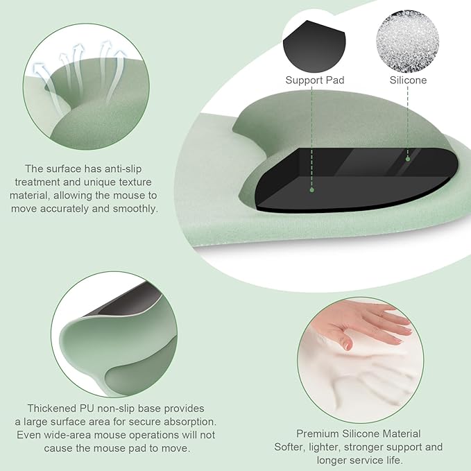 MOSISO Wrist Rest Support for Mouse Pad&ampKeyboard Set Circle Curved Ergonomic Mousepad&ampCoaster Non-Slip Base 13-13.3 inch Square Quilted Vertical Computer Bag with Pocket&ampSmall Case Ant