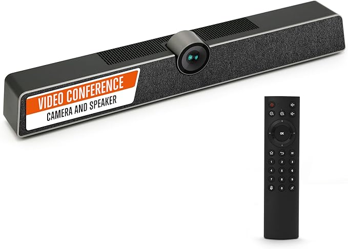 SQUATZ Ultra HD 4K Video Conferencing System with 5X Zoom Wide-Angle Lens Echo Cancellation 8m Voice Pickup 120° FOV - Perfect for Small Conference Rooms Home Offices and Remote Work
