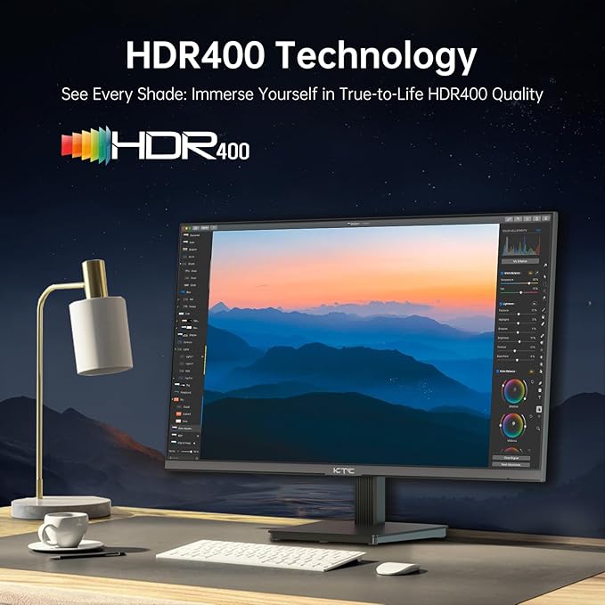 KTC 27 Inch 4K UHD(3840 * 2160) Computer Monitor - IPS Monitor 60hz HDR400 Anti-Blue Light Screen DCI-P3 95% 125% sRGB Support FreeSync and GSync PC Monitor for Design Work (Renewed)