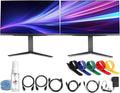 LG 27GR83Q-B Ultragear 27 QHD (2560×1440) Monitor (2-Pack) | 240Hz IPS Display 1ms Response NVIDIA G-SYNC Compatible AMD FreeSync HDMI &amp DisplayPort + 2X HDMI Cable + Screen Cleaning Kit + Mo