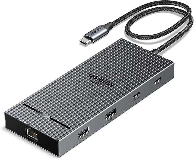 UGREEN 10 in 1 USB C Docking Station Dual 4K Monitor Revodok USBC Hub with 2 HDMI USB A&ampC 3.2 Ports SD/TF Card Reader PD 100W Charging USB C Dock with 1Gbps Ethernet for Dell HP XPS and Mor
