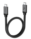 Silkland 80Gbps USB 4 for Thunderbolt 5 Cable 1.6FT up to 120Gbps Bandwidth for Dual 8K 240W PD 3.1 Charging Braided USB C Data Cable Compatible for Thunderbolt 4/5 SSD MacBook ProiPhone 17Dock