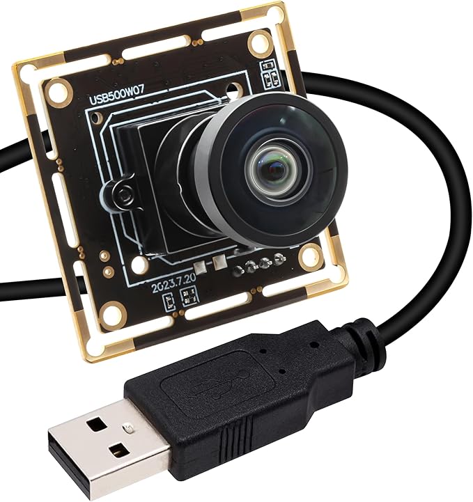 SVPRO 5MP 30FPS USB Camera Module with M12 Lens 120 Degree Wide Angle Webcam Board IMX335 Low Light Computer Vision Industrial Camera for PCRaspberry Pi Jeston Nano