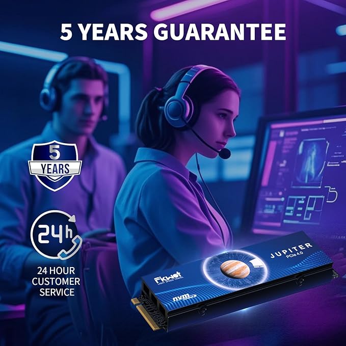 FX910 M.2 SSD 500GB NVMe SSD PCIe Gen4 Gaming SSD with Heatsink Up to 7300MB/s M2 2280 Internal Solid State Drive for PS5