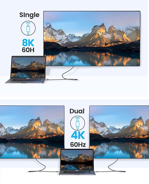 ORICO Cable Compatible with Thunderbolt 4 Right Angle 6.56Ft40Gbps USB C to USB C Cable 100W Charging/Diaply 8K@60Hz Compitable with MacBooks iPad Pro Thunderbolt 4/3 and USB-C Device