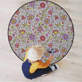Cartoon Gaming Chair Mat for Hardwood Floor Anti-Slip Floor Protector Game Controller Rubber Gaming Computer Chair Mat Blossoms Petals Fantasy World ConceptPink Purple Diameter 39.3 in