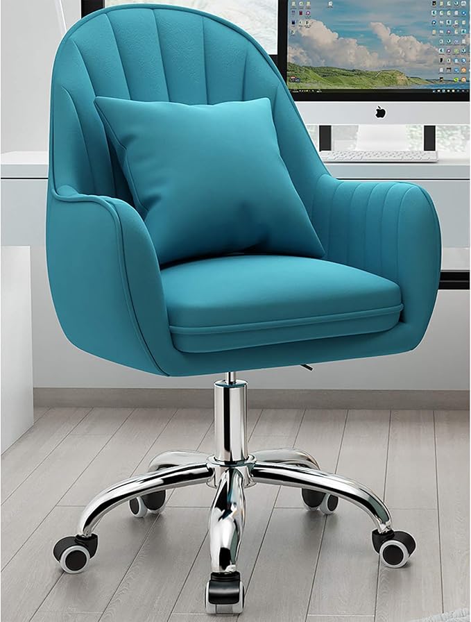 Office Chair Gaming Chair Computer Chair Adjustable Swivel Chair Modern Mid-Back Desk Chair Armchair for Executive Living BedroomUpholstered Computer Chair with ArmrestHome Velve