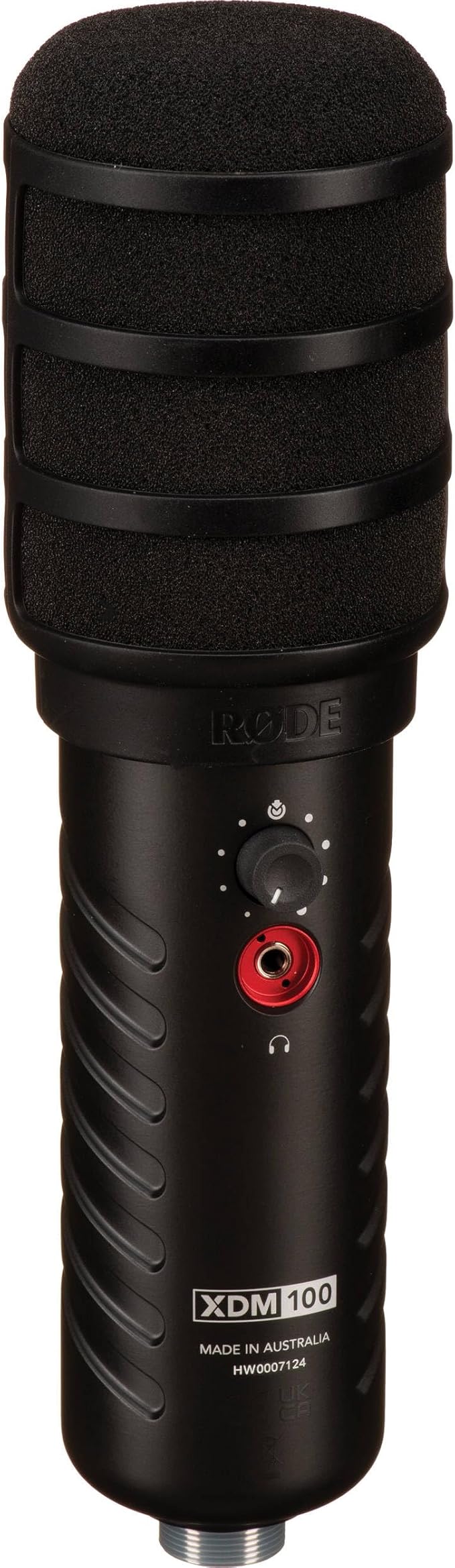 Rode XDM-100 USB Dynamic Microphone with NTH-100 Professional Over-Ear Headphones and StreamEye Lowpro Microphone Boom Arm