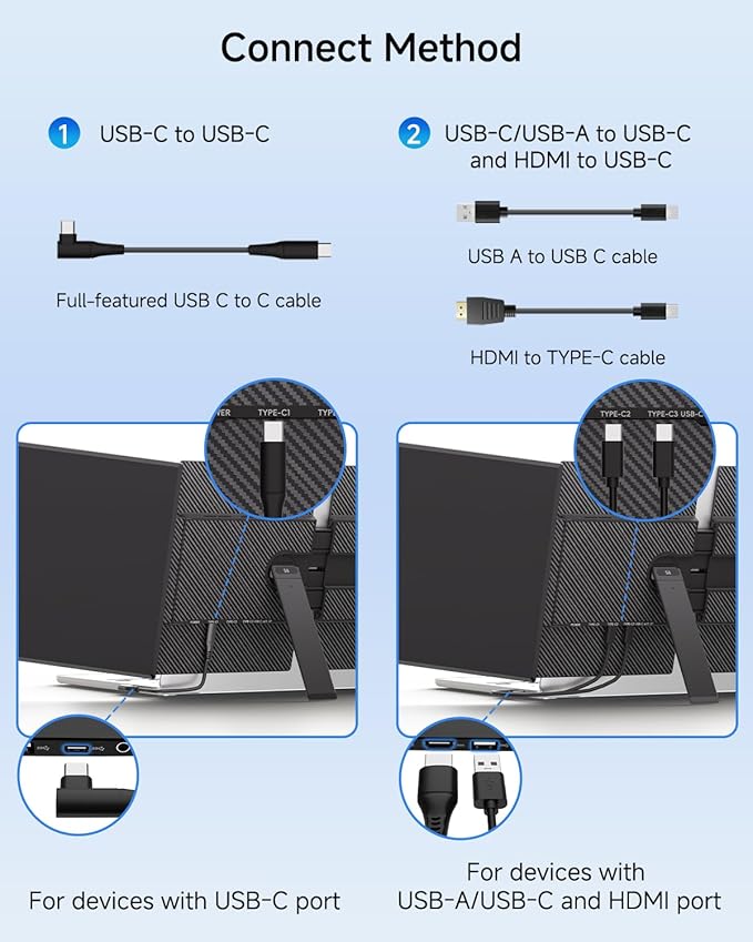 Laptop Screen Extender Ultra Portable 14 1080P 1.31lbs FHD Low Blue Light Portable Monitors for Laptop Plug &amp Play Dual Screen Monitor for Laptops Travel Extra Monitors for Laptops for Windows