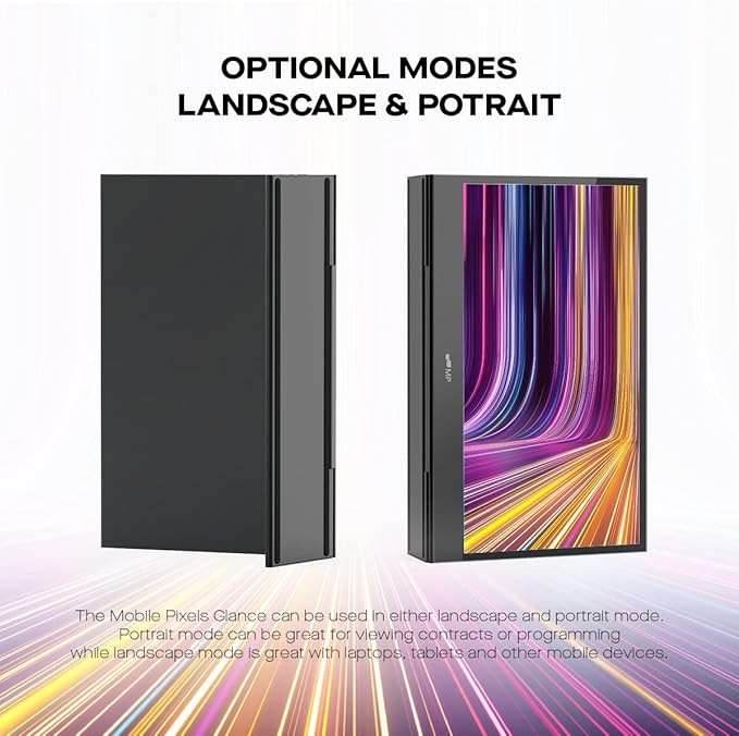 MP Mobile Pixels Portable Laptop Monitor Glance Travel Monitor 16 1080P FHD HDMI USB Type C Monitor Built-in Dual Speakers Tilt Adjustment &amp Non-Slip Mobile Monitor for PC macOS Windows PS4
