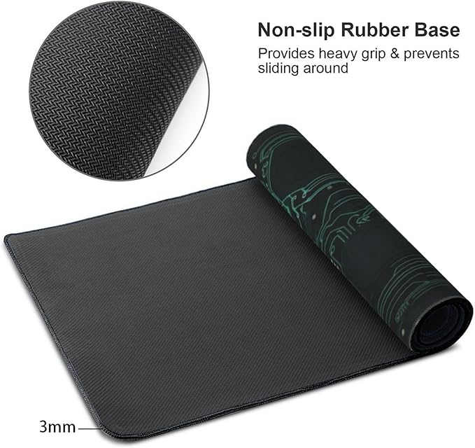 AQQA 3XL Huge Mouse Pads Oversized (48x24) - Extra Large Gaming XXXXL Mouse Pad for Full Desk - Mousepad with Stitched Edges Non-Slip Rubber BaseDesk Mat for LaptopComputer &amp PC Animated Styl