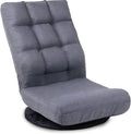 Swivel Floor Chair for TeensMultipurpose Gaming Chair Rocker for TV Reading Playing Video Games Lumbar Support Adjustable Foldable Backrest (Grey)