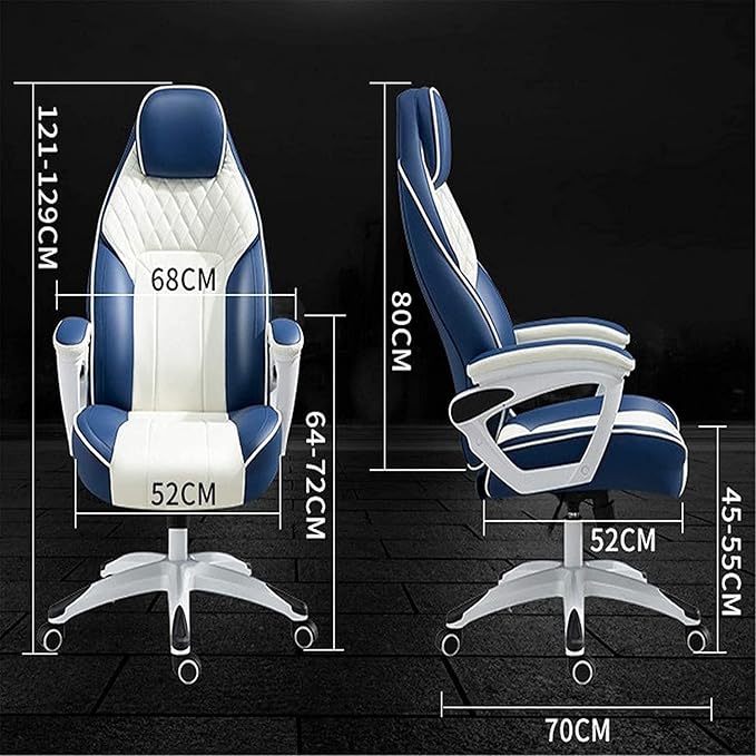 Office Chair Competitive Gaming Chair Computer Chair Multifunctional Reclining Swivel Chair Desk Chair Office Chair Chair (Color : Blue2 Size : One Size) Needed