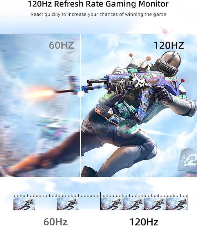 UPERFECT Portable Monitor 18.5 120HZ 100% sRGB Portable Laptop Monitor w/VESA &amp Cover FreeSync HDR Gaming Monitor 350Nits USB-C &amp HDMI Travel External Second Screen for Laptop PC Game Con
