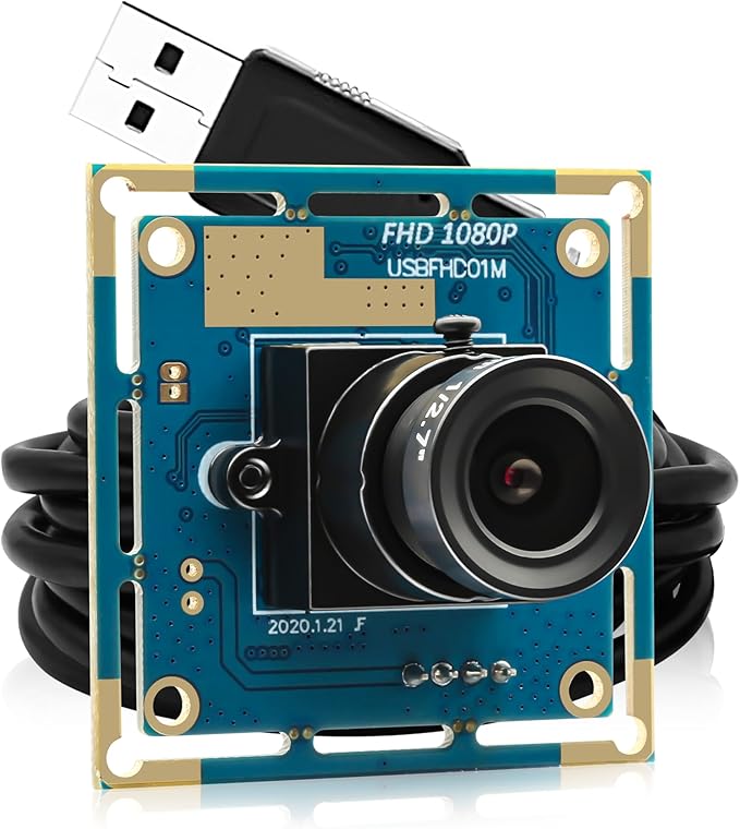 Magnolia USB Camera Module 1080P - 120fps High Speed Webcam with CMOS OV2710 Sensor Low Light Industrial Lightburn Camera Board Plug&ampPlay for 3D Printer Robot Machine Vision