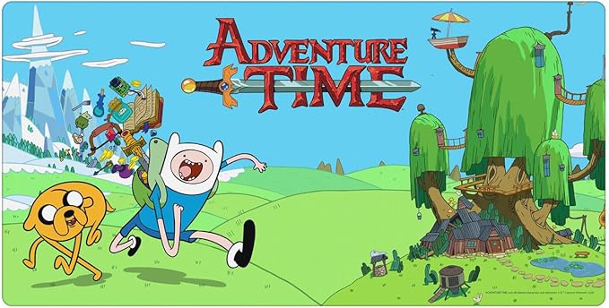 Head Case Designs Officially Licensed Adventure Time Jake and Finn Graphics 23.62 x 11.81 x 0.12 inches (600 x 300 mm) - L Gaming Office Desk PC Keyboard Mouse Mat Pad