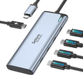 Selore USB-C Video Hub with Dual 4K@60Hz Video Output 5-in-1 USB-C Splitter with 2 Video Output10Gbps Data Transfer100W PDMST Docking Station Dual Monitor for Win&ampMac Laptop iPad Phone (No Dri