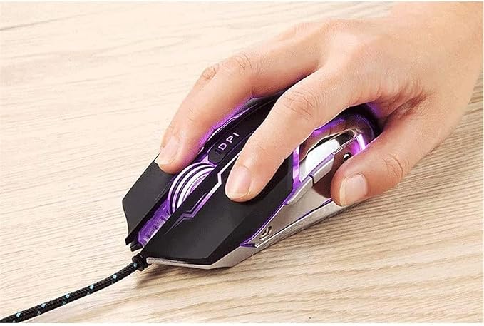 Gaming Keyboard and Mouse Combo LED Backlit Mechanical Feel Business Office Keyboard Colorful Breathing Backlit Gaming Mouse for Working Or Primer Gaming