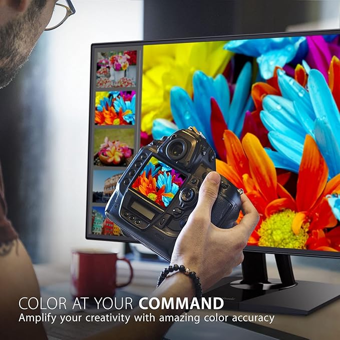 ViewSonic VP2468a ColorPro 24 inch 1080p IPS Monitor with 100% sRGB Rec 709 USB C (65W) RJ45 Color Blindness Mode Hardware Calibration for Photo and Graphic Design (Renewed)