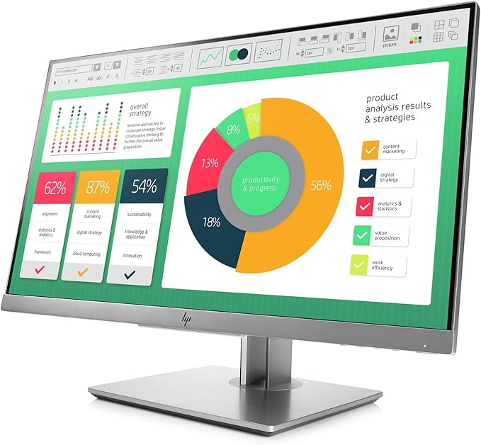 HP EliteDisplay 21.5-Inch Screen LED-Lit Monitor Silver (1FH45AA#ABA)