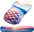 Mouse Pad Wrist Support Laokiiy 2 in1 Keyboard Wrist Rest+ Ergonomic Mouse Pad Non-Slip Wrist Rest for Computer Keyboard Made Easy Typing &amp Relieve Wrist Pain(Sunrise Beach)