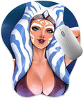 Oppai Mouse Pad 3D Mousepad Anime Manga Breast Gaming Wrist Rest Boob pad Anti-Slip Mouse Mat (tanoo)