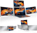 16 Laptop Screen Extender Just 1 Cable for 3 Screens Quad Monitor 1200P FHD Screen Extender for 12-18.5 Laptops Triple Portable Monitor for Wins/Mac M1|M2|M3|M4|M5