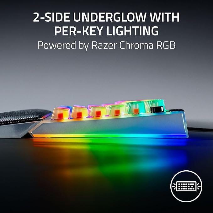 Razer BlackWidow V4 75% Mechanical Gaming Keyboard: Hot-Swappable Design - Compact &amp Durable - Orange Tactile Switches - Chroma RGB - MF Roller &amp Media Keys - Comfortable Wrist Rest - Phantom