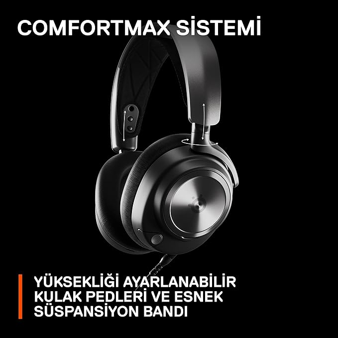 SteelSeries Arctis Nova ProMulti-System Gaming Headset - Premium Hi-Fi Drivers - Hi-Res Audio - 360° Spatial Audio - GameDAC Gen 2 - ESS Sabre Quad-DAC - Stealth Retractable Mic - PC PS5 PS4 Switch